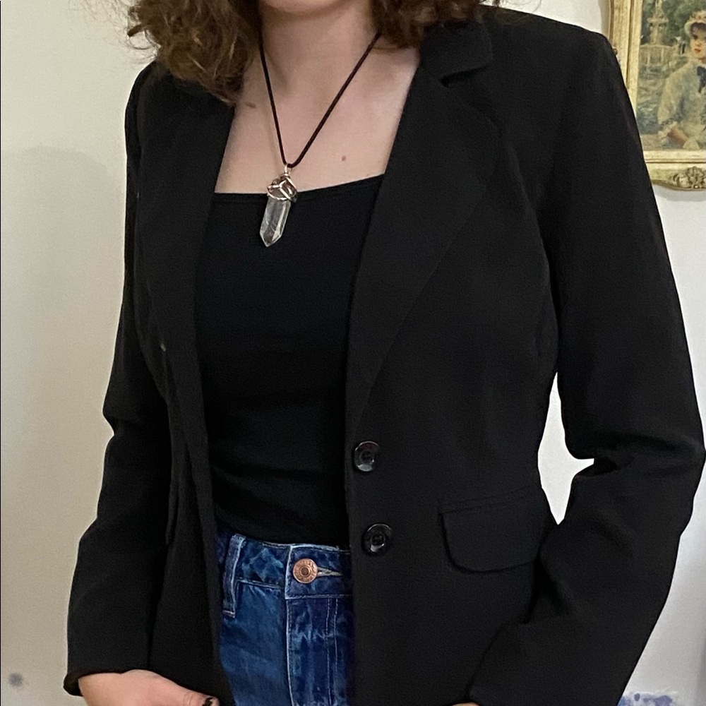 My Michelle black blazer w/ shoulder pads